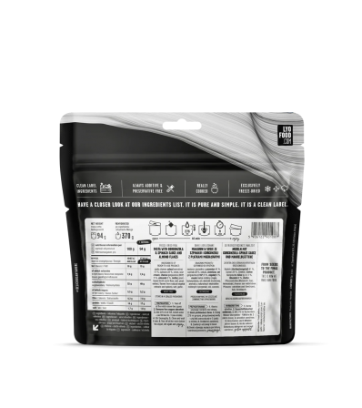 Фарфале с горгонзола и спаначен сос LYO Farfalle with Gorgonzola and Spinach Sauce 370g